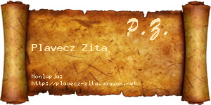 Plavecz Zita névjegykártya